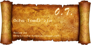 Ochs Tomázia névjegykártya